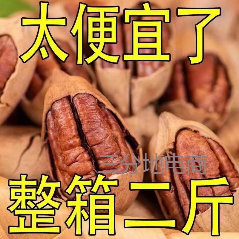 现货大颗粒量贩碧根果500g碧根果仁罐装坚果休闲零食长寿果含罐1g