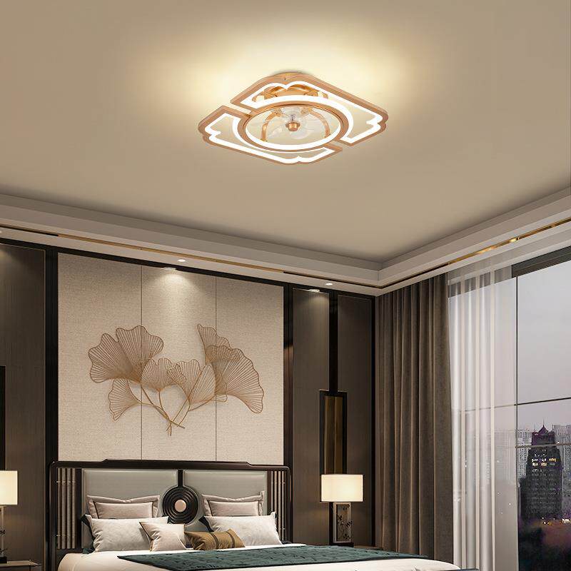 新款直销现代新中式卧室灯吸顶灯带风扇灯吊扇灯卧室餐厅大风轻奢