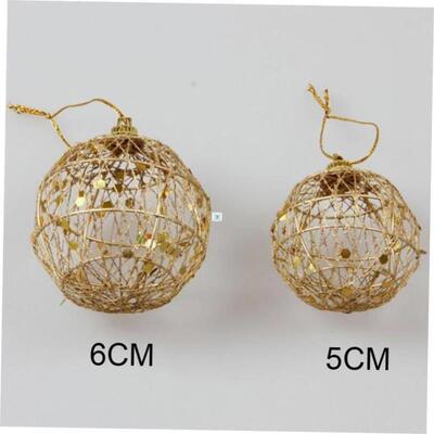 6PCS 6CM Christmas Decoration Christmas Tree Golden