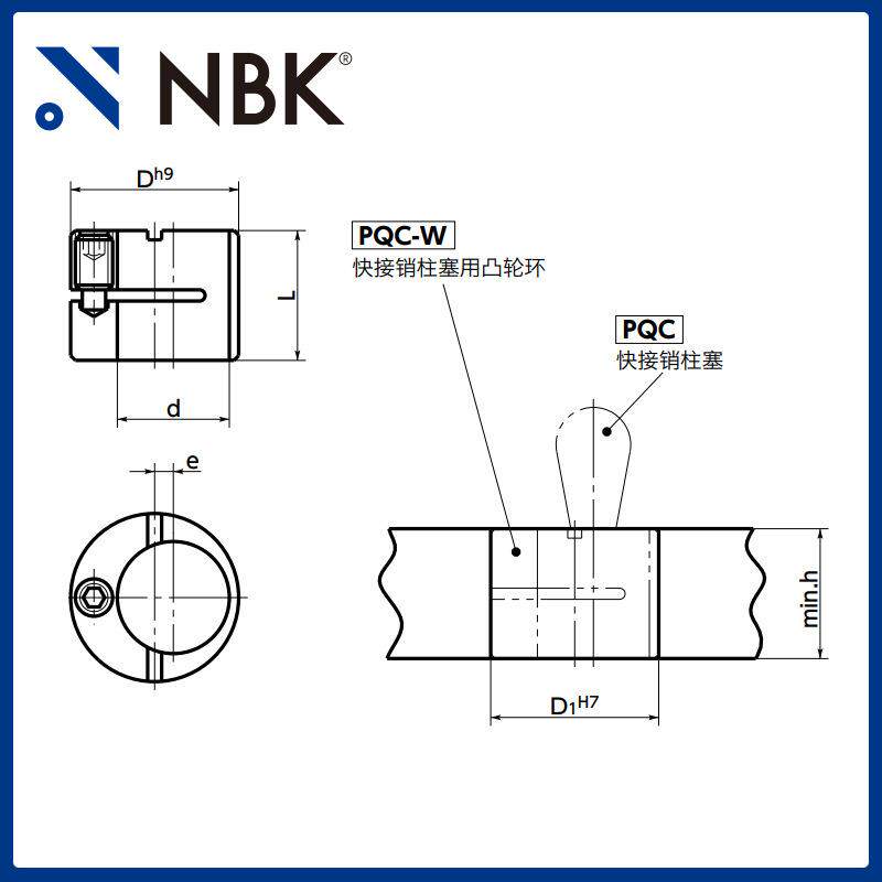 NBK PQC-W用于安装PQC凸轮环钢制快接销柱塞用凸轮环 厂家直供