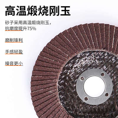 砂布0金属不锈钢抛光轮百叶片面10片片平木工加厚百页百叶轮包邮