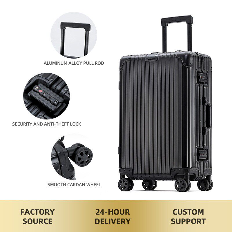 全铝镁合金拉杆箱铝框行李箱29寸TSA密码锁旅行箱24寸 全铝金属箱