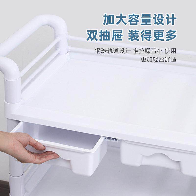 美手推车院小推用车移动家RBA置功物架美甲纹发绣多能工具车