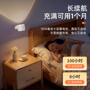 氛围感小夜灯卧室床头睡眠客厅背景轻奢台灯暖光女墙壁灯浪漫