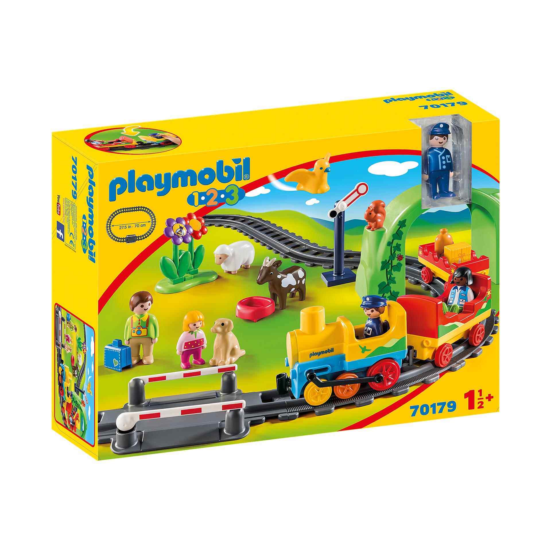 playmobil70179我的小火车德国进口摩比世界123低幼系列1岁礼物