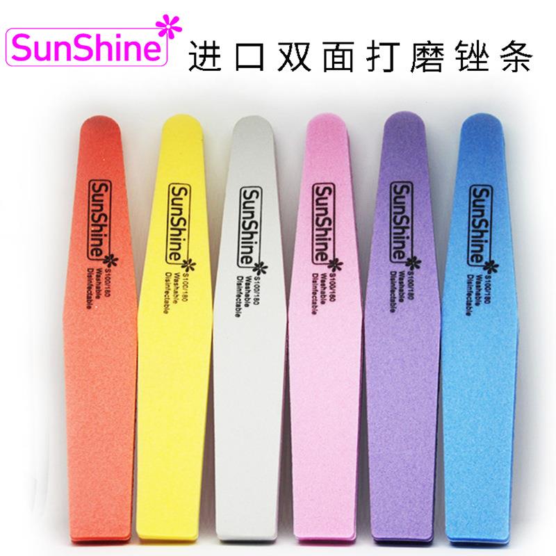 sunshine海绵挫打磨条美甲工具修甲套装成品方形可防水刻磨条