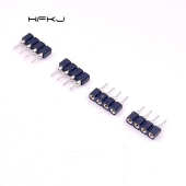 厂家批发2.54mm间距1 4P圆孔排母LED专用连接器RGB灯条连接器4p母