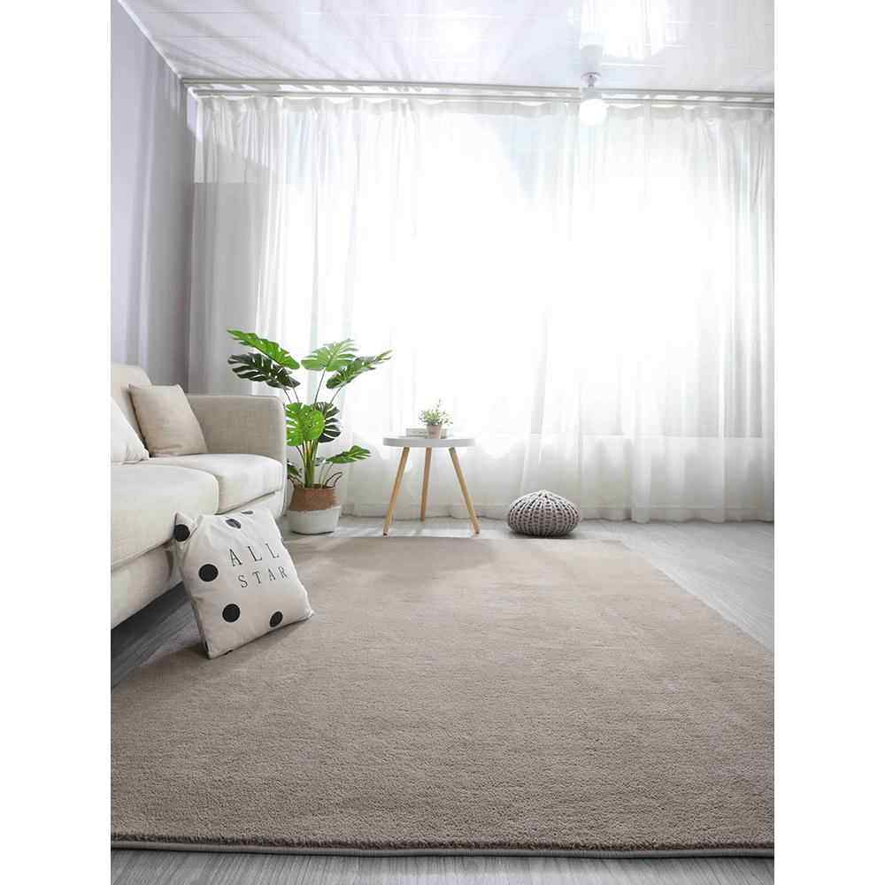 正品北纯色欧毛绒客垫厅轻奢地毯卧大室少女满铺床边毯茶几面积地