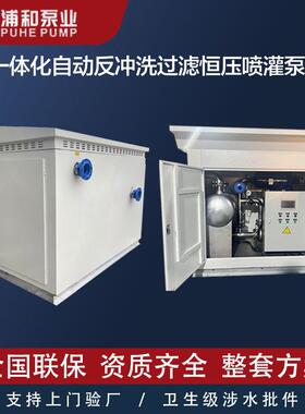 一体化恒压反冲洗过滤集成供水泵站园林景观喷灌溉水泵房智能控制