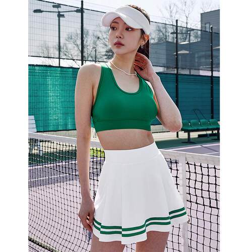 Advanced pleated sports pants skirt, anti glare women's