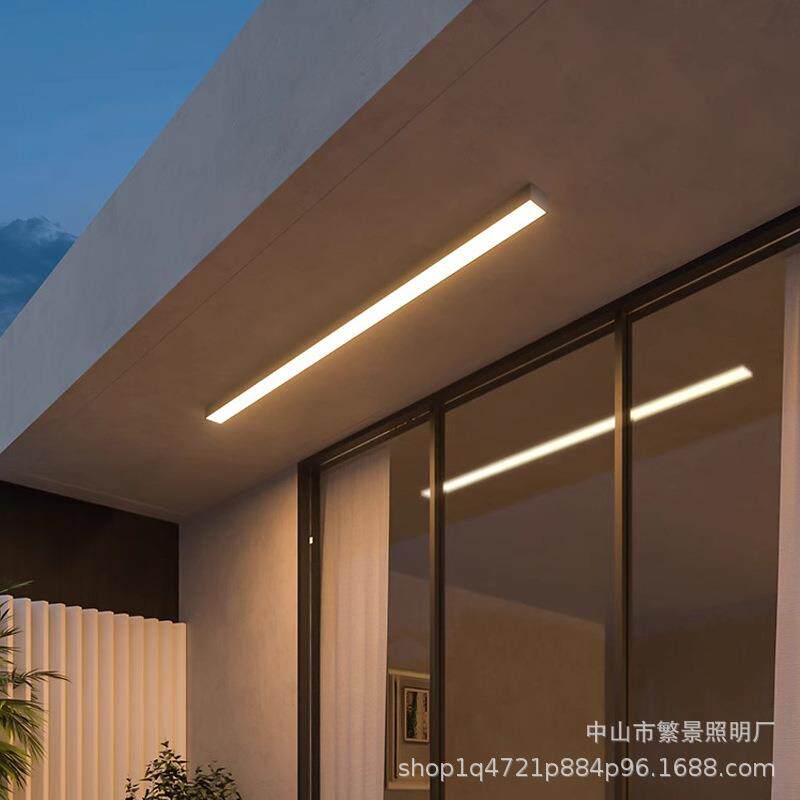 阳光房吸顶吊灯户外防水楼梯过道阳台灯别墅花园室外吸顶长条壁灯