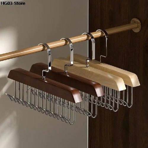 Multifunctional Solid Wood Hanger Hook Women Storage Bra