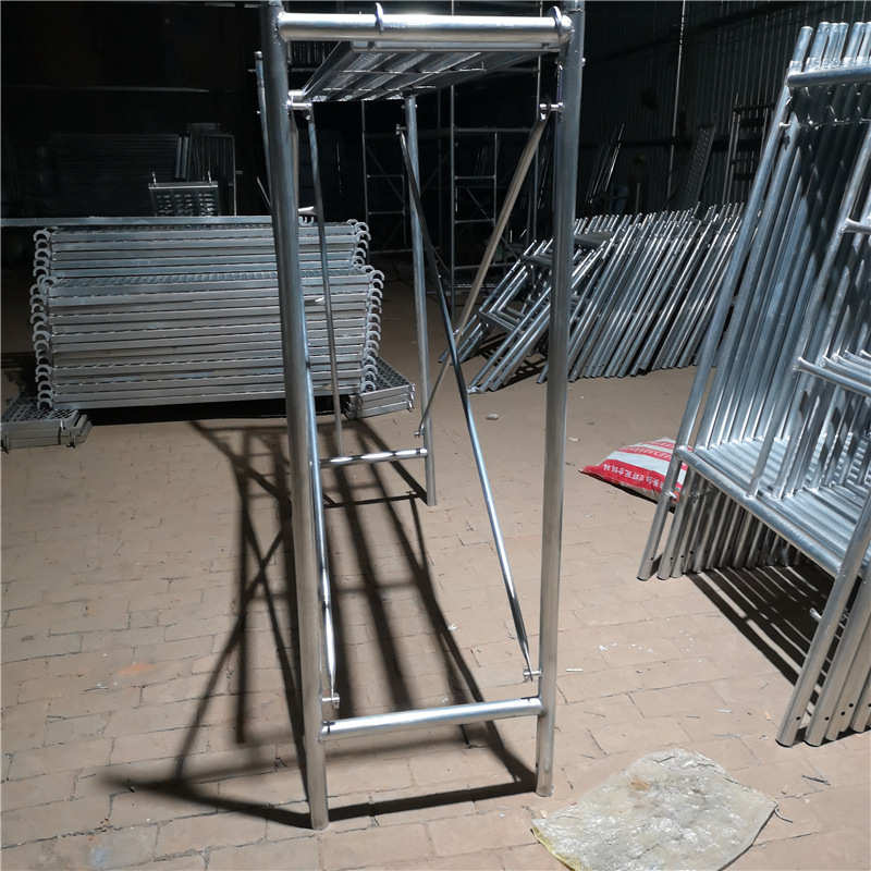 厂家供应镀锌脚手架 可加厚移动脚手架门式脚手架梯形脚手架