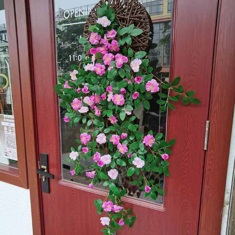 仿真蔷薇花壁挂假花垂吊兰装饰室内客厅墙壁遮丑藤蔓高档挂墙绿植,家居饰品,仿真花/假花,淘宝优惠券,粉丝福利购,淘宝优惠卷