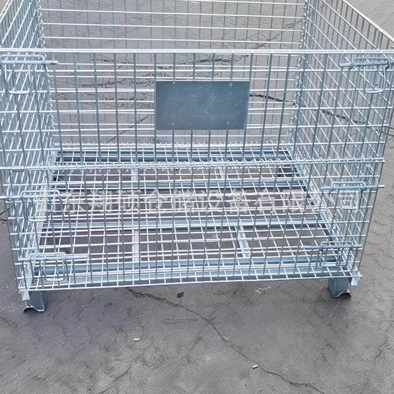 折叠蝴蝶笼加粗钢丝承重强结构稳固四面折叠仓储笼立体堆垛周转笼