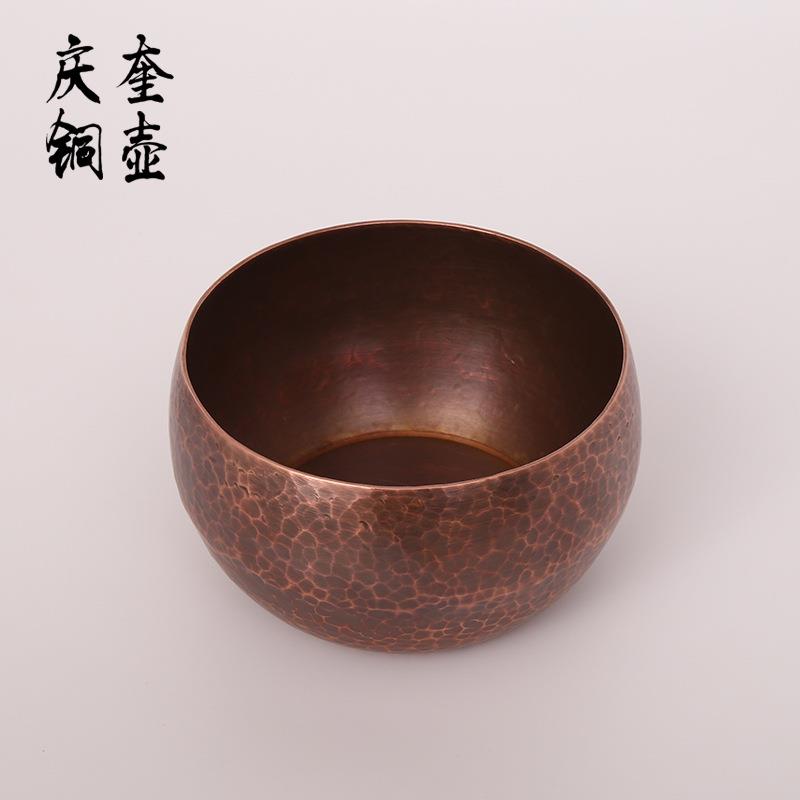 茶洗加工定 制紫铜茶洗大号水洗茶碗笔洗铜紫铜壶承茶具配件
