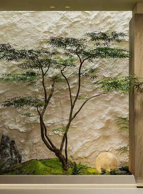 仿真鸡爪槭绿色植物马醉木高端轻奢枫树客厅室内植物摆件落地装饰