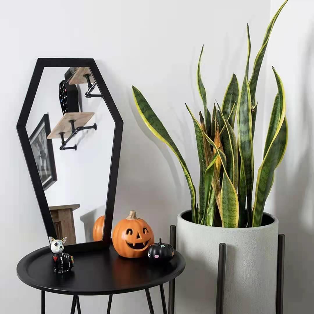 木质暗动黑风置物架置哥特式装饰黑色浮6.30搁板架家用木制壁挂物