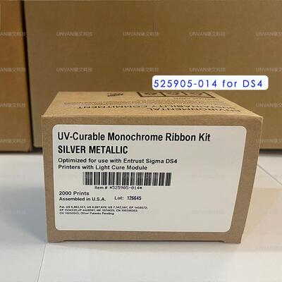 entrust DS4打印机525905-014 UV Curable银行卡银色带光固化膜