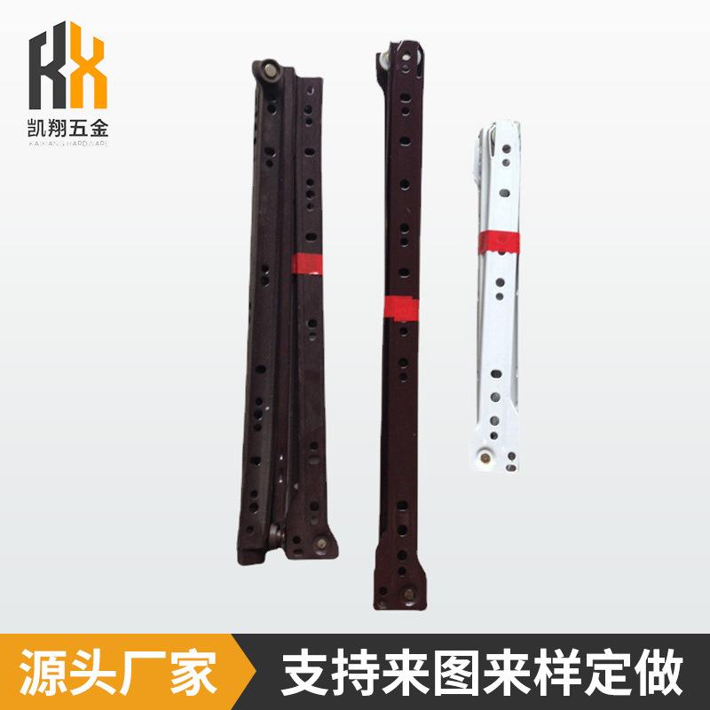喷粉滑轨普通托底滑轨家具五金配件滑道抽屉两节导轨厂家供应