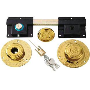 大门锁木门铁门双开门双扇门大门锁防盗门锁老式齿条锁插销大门锁