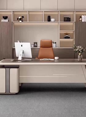 E0环保简约现代老板办公桌主管经理总裁董事长老板桌桌椅组合大班