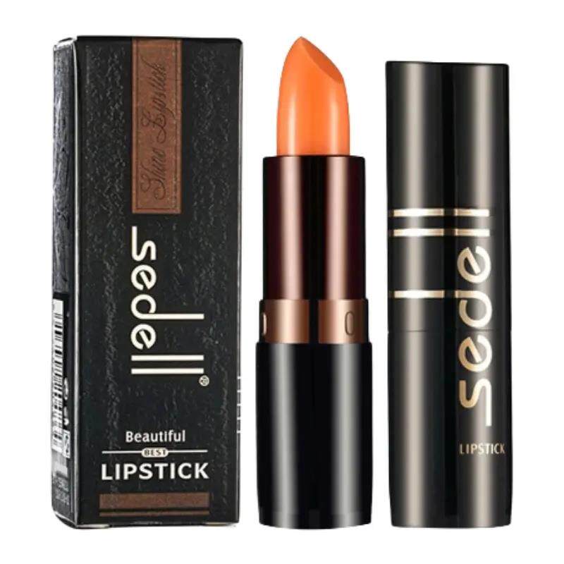 红胡萝卜健康唇膏温变保湿滋润变色口红不易掉色孕妇可用女黄黑皮