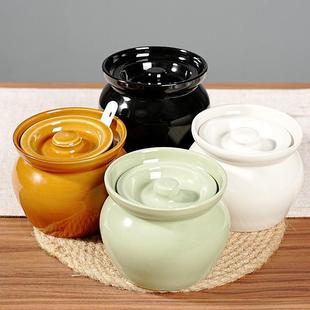 超值沙县小吃瓦罐蒸蛋汤罐耐高温罐带陶瓷隔水家用一人份炖盅陶瓷