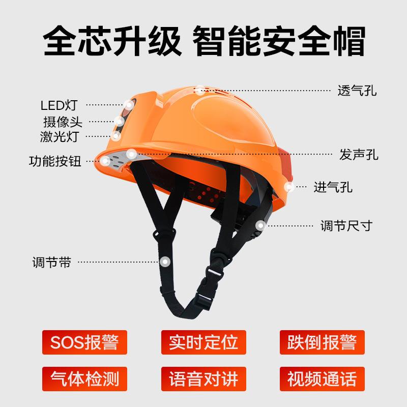 4G智位能监安全帽远程控定对讲拍照摄像GAU充电工地电力工程全安