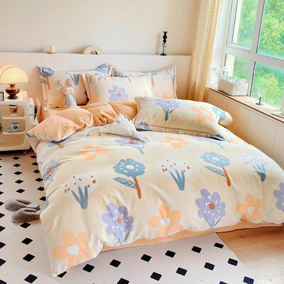 高档30定制纯棉加厚拉丝四件套榻榻米229*2*250/248*2482*74m