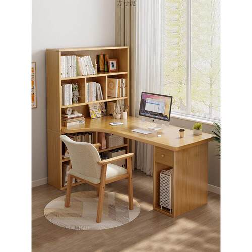 电脑桌梳妆一厂家直供体卧简约现奶油风L型书桌转室角化台妆桌子