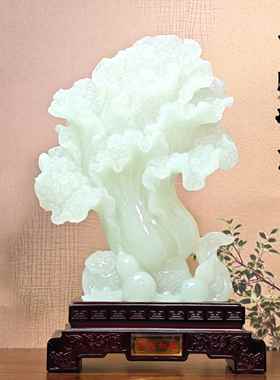 正品白菜摆柜件招财厅家居玄关办公室装饰品酒乔迁店财铺开 客业