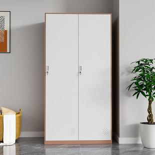 需定制二门铁皮更衣柜带锁收纳柜员工宿舍挂衣柜护士办公室换衣柜