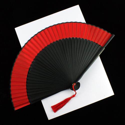 中国风纯黑色扇子系列 中式折扇大排扇以及功夫扇 工艺品