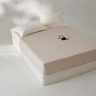 加10纯0S全棉磨毛厚床笠单件色MRB棉长绒棉床单床垫保护套纯床垫