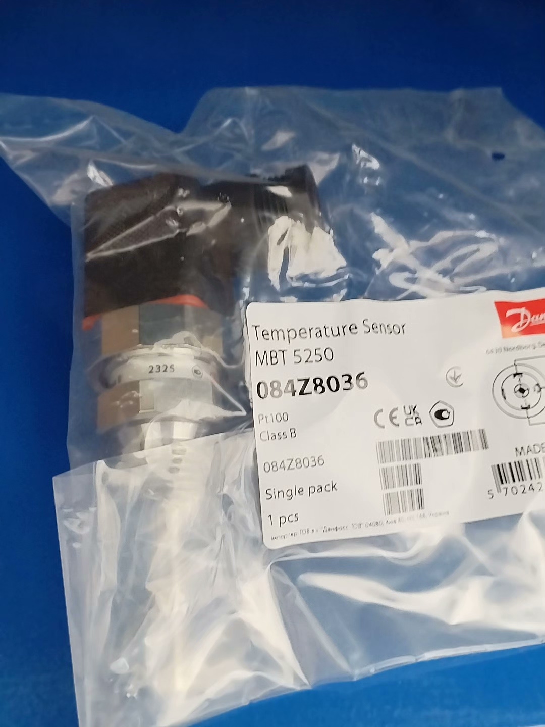 丹佛斯温度传感器MBT5250 084Z8036 Pt100