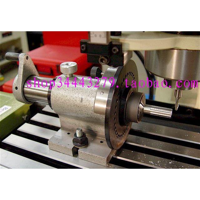 征宙PF70-5C简易分度头带配套顶针尾座可装卡盘钻铣磨床附件D低价