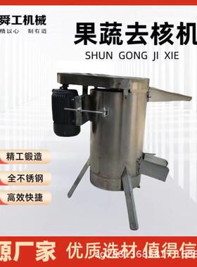 青橄榄不锈钢脱核器工业水果打浆脱皮机山枣核桃大型核果去核机