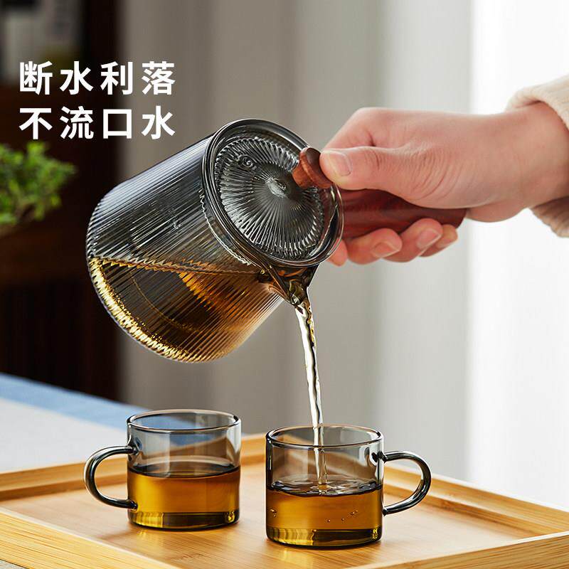 侧玻璃把厚煮茶壶炉耐高温加茶水分离黑晶烧水家用泡茶壶xh-405-1