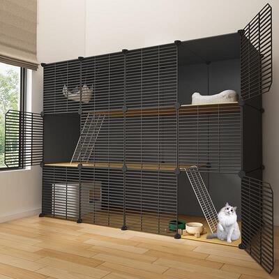 猫别墅家用猫笼子室内猫舍猫窝猫柜子猫砂盆自由组装猫房子猫咪窝