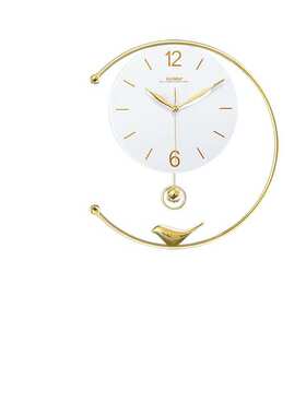 lzF北欧风高挡钟表轻奢挂钟客厅时尚简约装饰家用挂式高端大理石