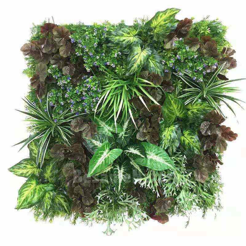 厂家供应仿真植物墙米兰背景墙塑料假草坪假绿植墙门头室内装饰品