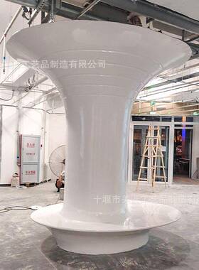 玻璃钢立柱圆形包柱座椅酒店背景墙GRP室内装饰前台户外装饰凉亭