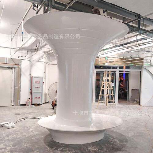 玻璃钢立柱圆形包柱座椅酒店背景墙GRP室内装饰前台户外装饰凉亭