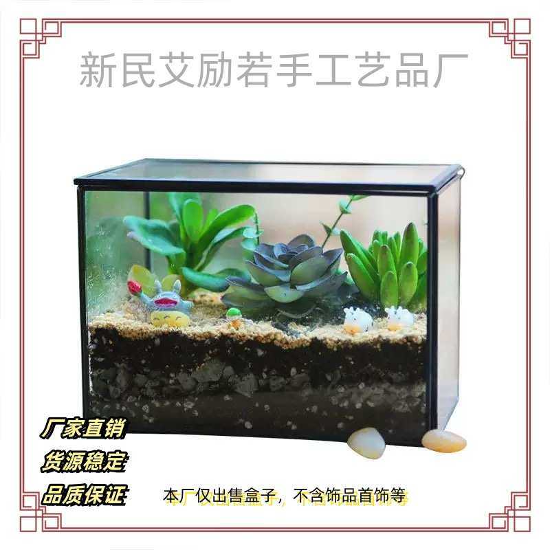 生态瓶青苔微景观盒子玻璃房盆景苔藓微缩森林缸桌面花盆摆件长方,家居饰品,装饰摆件,淘宝优惠券,粉丝福利购,淘宝优惠卷