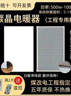 石墨烯碳晶取暖器壁挂式墙暖加热壁画家用省电暖气片全屋大面积