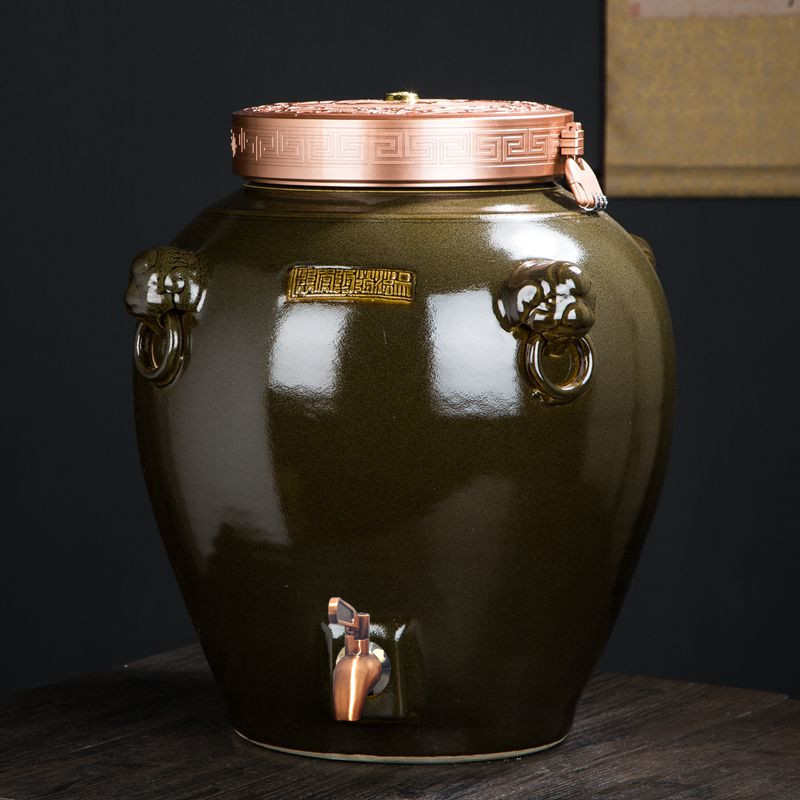 景德镇陶瓷加厚酿酒坛子大容量酒缸20/50/100/200斤装密封储酒罐