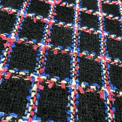 花呢粗布料格子小粗纺香香风80编织中式耐新款棉面料新现货厂家