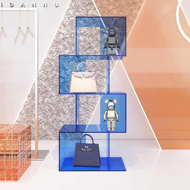 服装店鞋包亚克力透明展架鞋店鞋子展示架货架展示柜陈列橱窗摆件