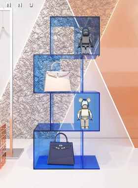 服装店鞋包亚克力透明展架鞋店鞋子展示架货架展示柜陈列橱窗摆件